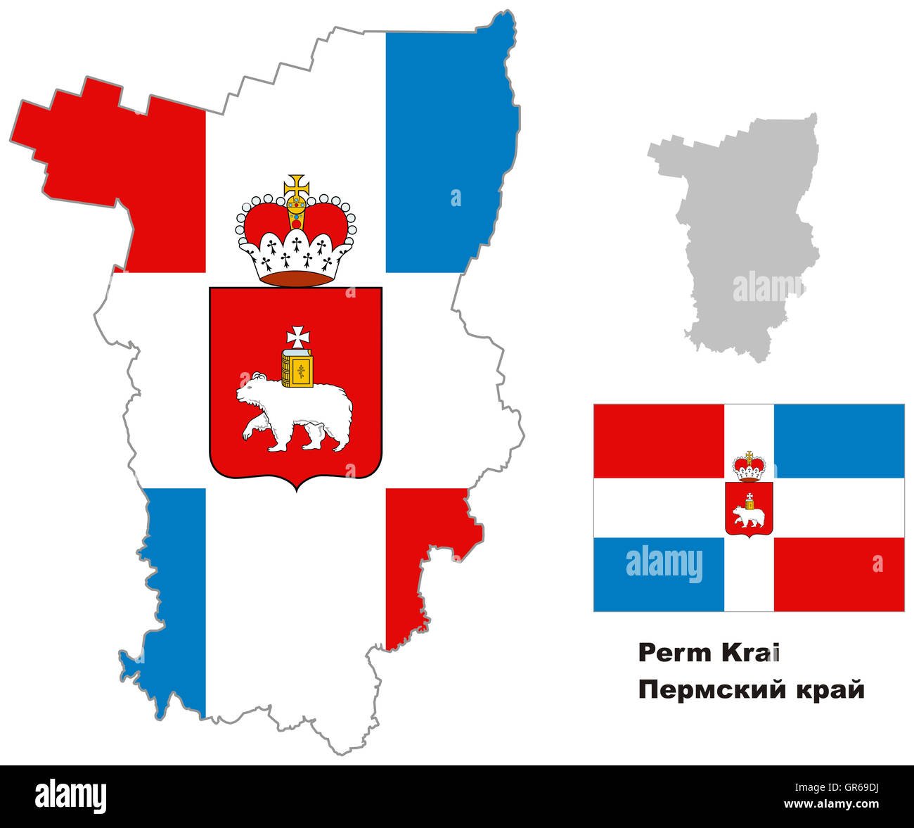 Карта пермского края для презентации