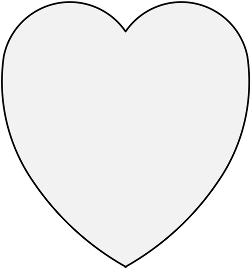 120 шаблонов и трафаретов сердца. Черно-белые для печати