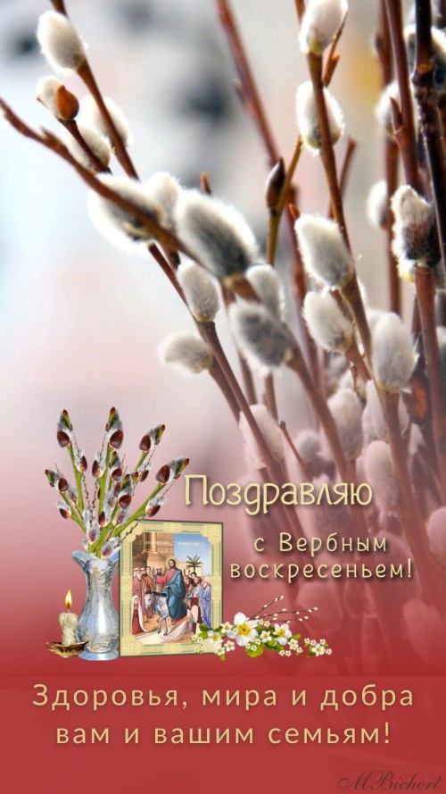 Картинки с Вербным Воскресеньем (94 открытки). Красивые открытки с Вербным Воскресеньем